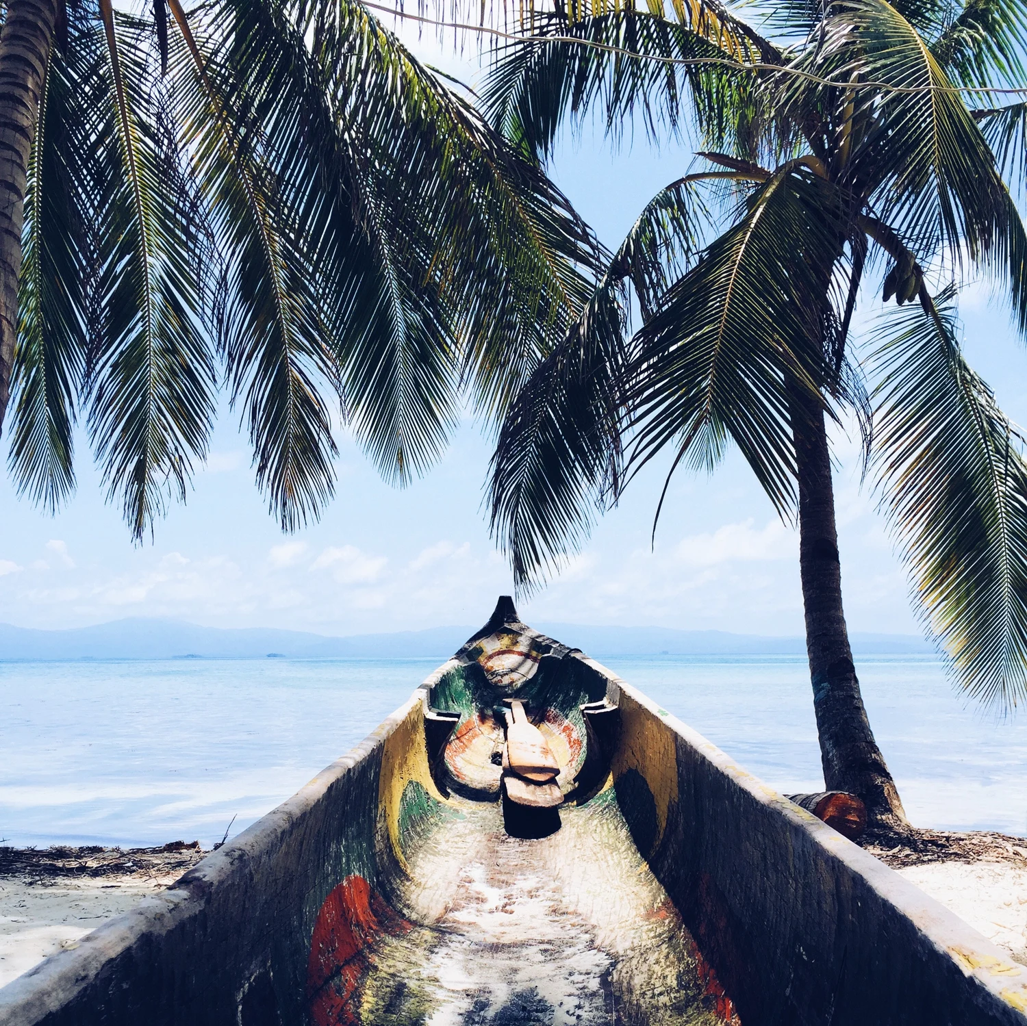 Embarcación en un entorno tropical
